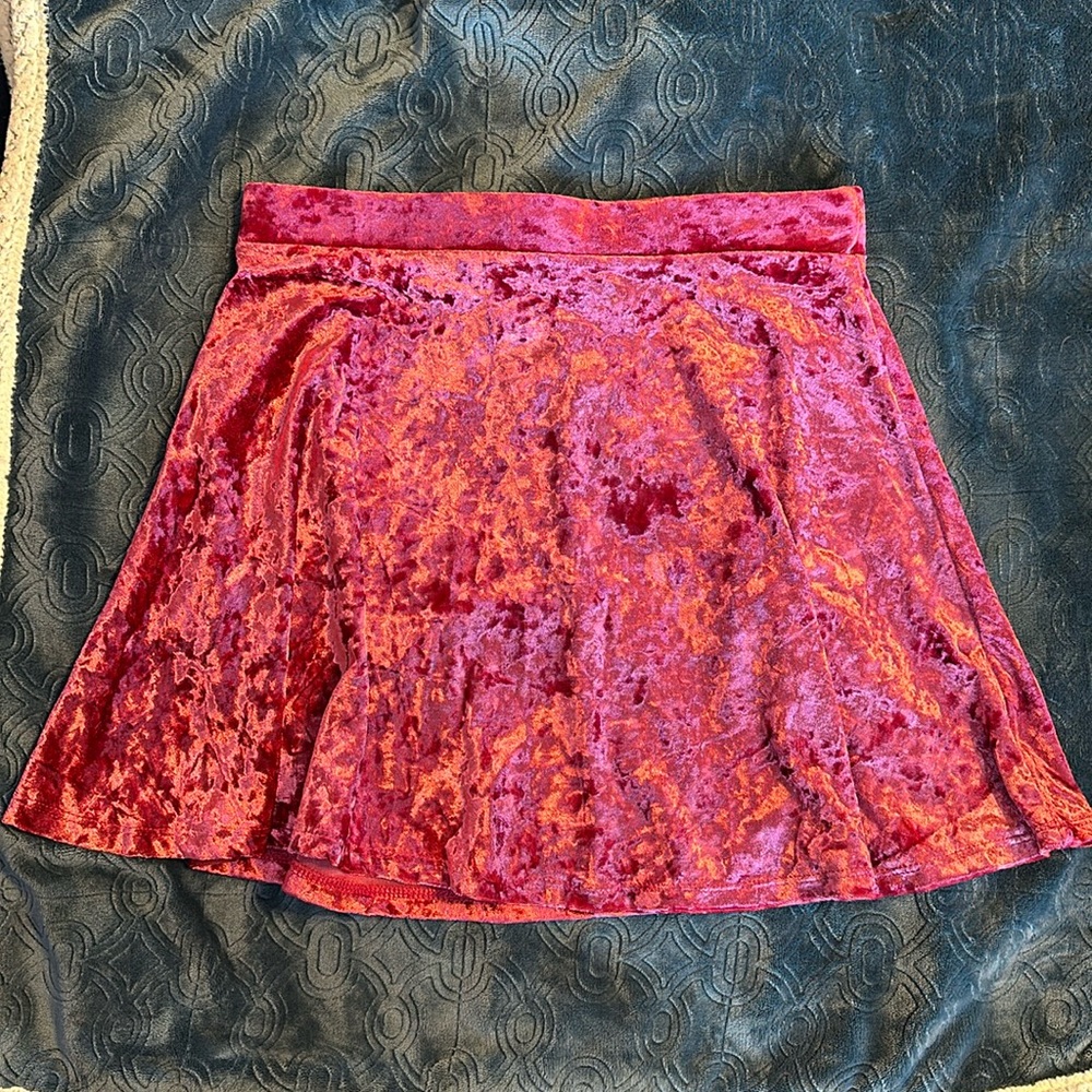 Forever 21 Pink Velvet Mini Skirt!